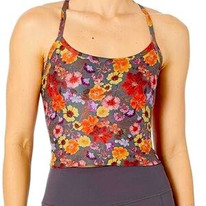 Beyond Yoga Slim Racerback Crop Tank, Pressed Petals, size small